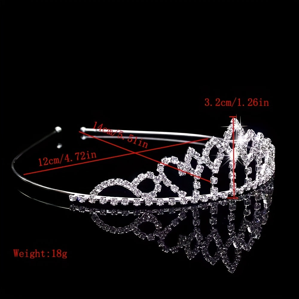 Rhinestone Queen Crown Tiara Wedding Hair Accessory
