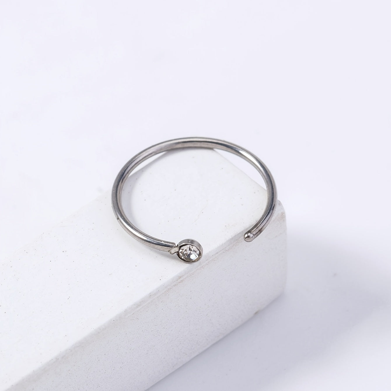 Zircon Nose Ring Stainless Steel Cartilage Body Piercing Jewelry