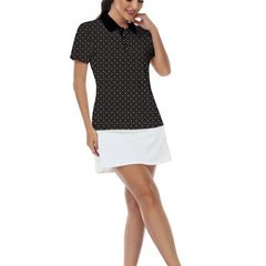 Women's Geometric Letter Graphic Golf Shirt