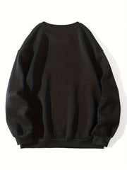 Butterfly Print Crew Neck Sweatshirt for Women