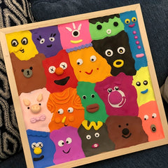 24 Colors Ultralight Clay Set with Wooden Frame - Safe Non-Toxic Clay