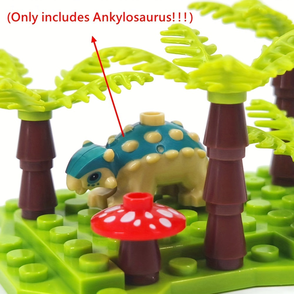 5pcs Ankylosaur Dino Blocks Set DIY Forest Scen
