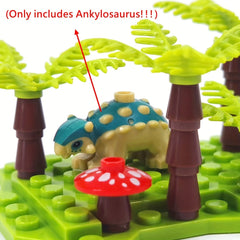 5pcs Ankylosaur Dino Blocks Set DIY Forest Scen
