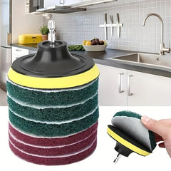 8pcs Drill Power Brush Tile Scrubber Cleaning Kit