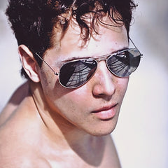 Retro Metal Frame Sunglasses Men's Sports Glasses