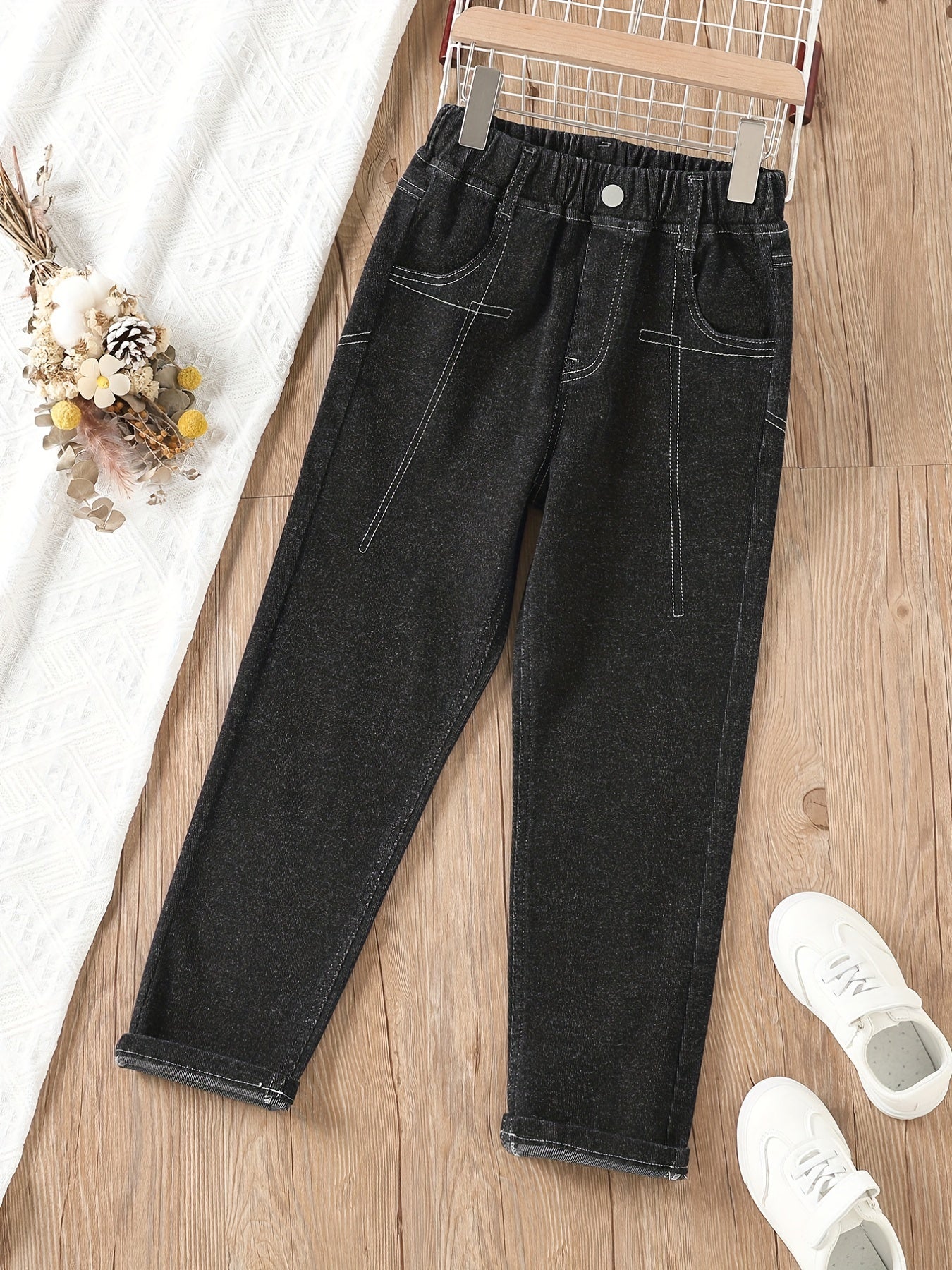 Boys High Stretch Denim Pants With Pocket