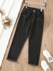 Boys High Stretch Denim Pants With Pocket