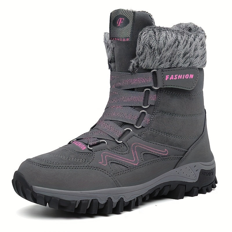 Women's Warm Fur Lined Snow Boots Anti Slip Winter Ankle Boots