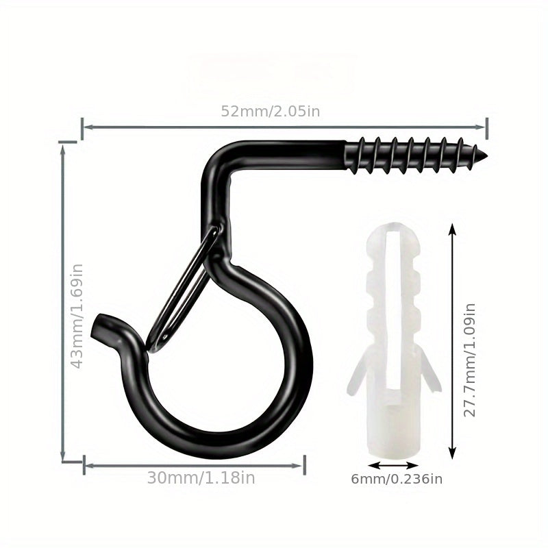 6pcs Metal Christmas Lantern Hook Q Shaped Flower Pot Hook Vertical Hanging Silv