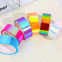 Colorful Waterproof Tape Creative Laser Gradient Tape