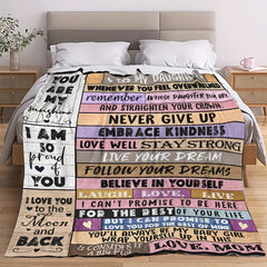 Daughter Print Blanket Soft Throw Blanket For Sofa Office Bed And Outdoor