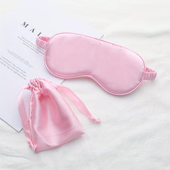 Soft Smooth Blackout Sleep Eye Mask With Storage Bag - Travel Relax Aviation