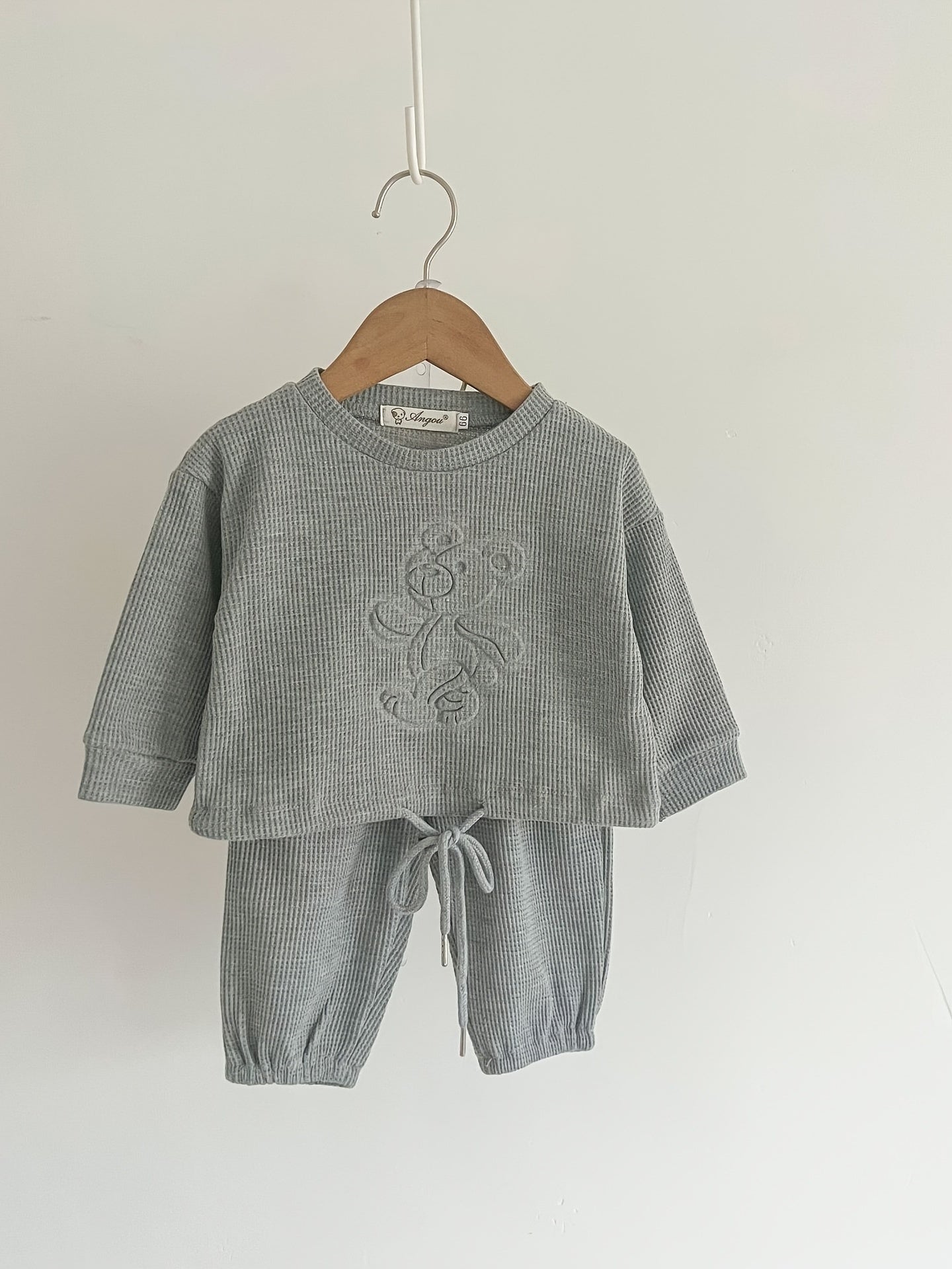 Baby Girl Animal Print Outfit Long Sleeve Pullover Top & Pants Suit