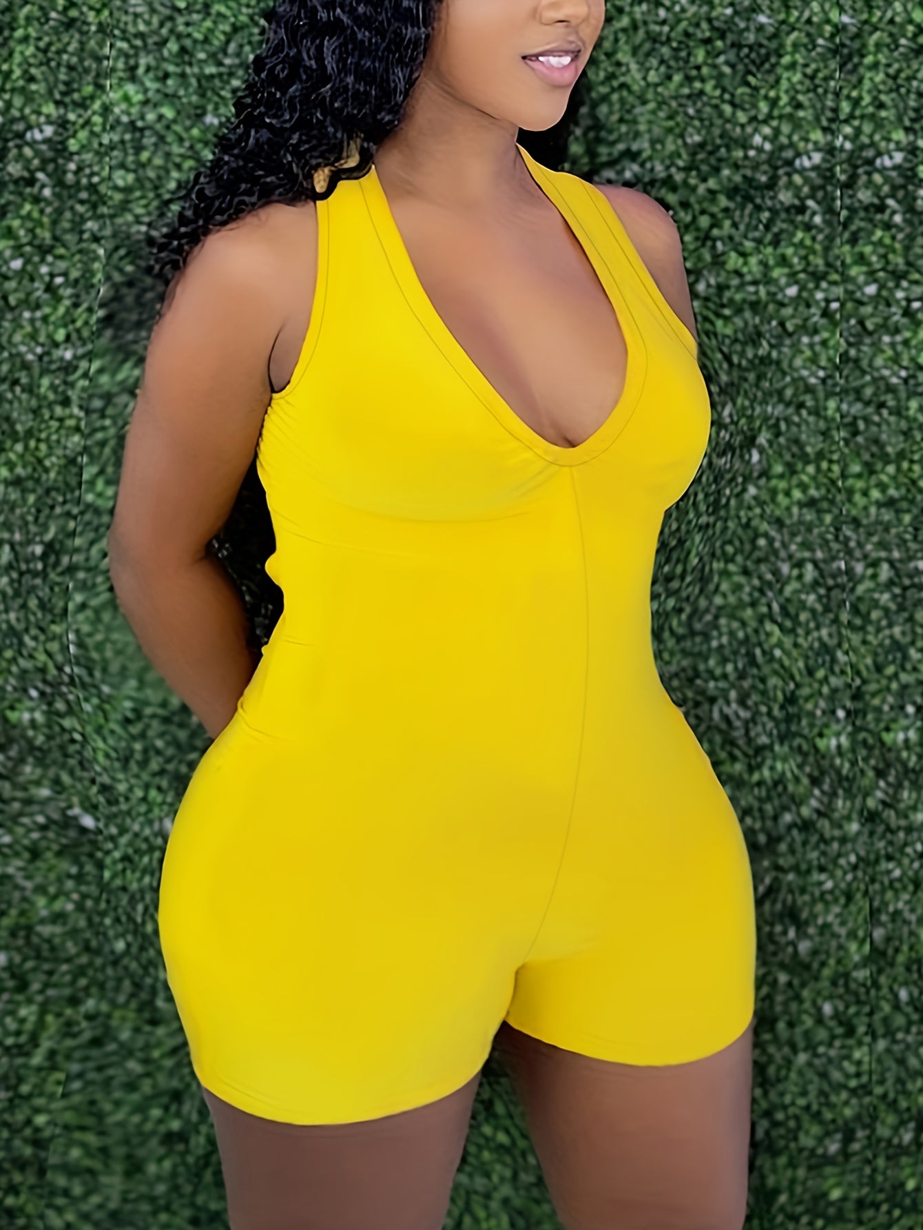 Sexy Romper Women's Plus V Neck Tank Romper