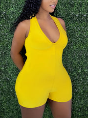 Sexy Romper Women's Plus V Neck Tank Romper
