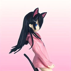 Kneeling Pink Cat Anime Figure - Ideal Gift for Anime Fans