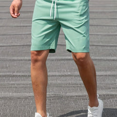 Stretch Graphic Drawstring Shorts for Men