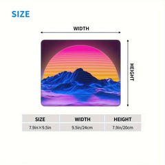 Colorful Pattern Square Mousepad for Computers and Games