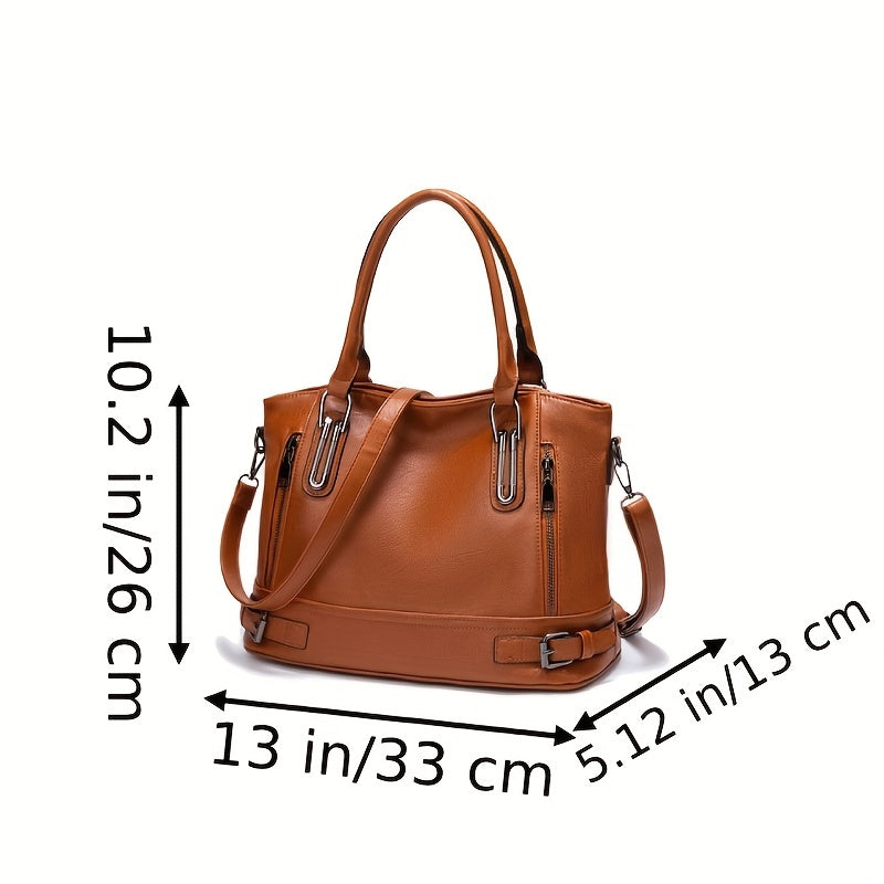 Vintage Large Tote Bag Retro Top Handle Shoulder Bag Women's Satchel Handbag