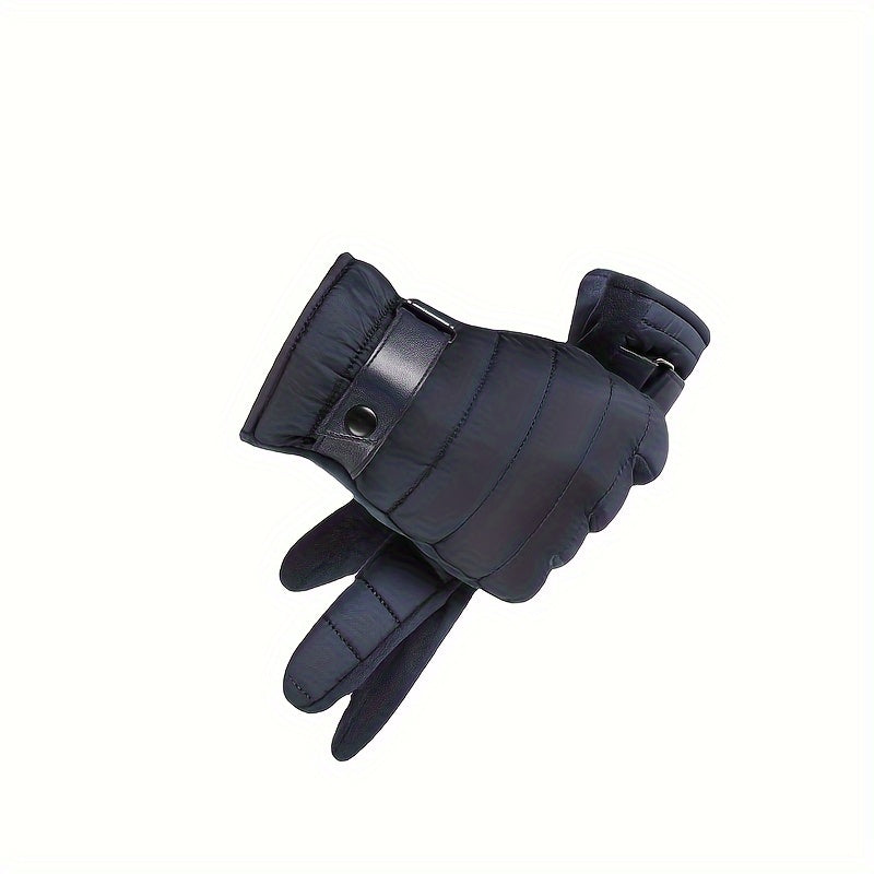 Men's Winter Cycling Gloves Full Finger Touch Screen Windproof