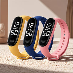 LED Touch Screen Sports Watches Digital Display PVC Strap Unisex