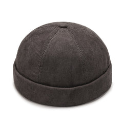 Corduroy Solid Mens Beanie Hat