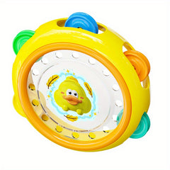 Kids Hand Tambourine Music & Grasp Training Toy for Motor Skills Green Yel