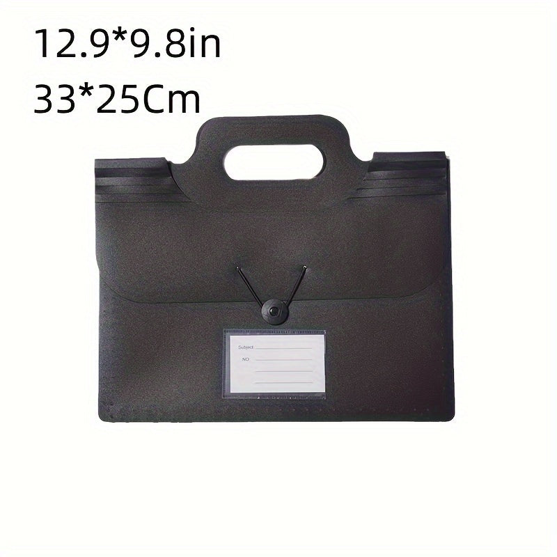 Rainbow Plaid Accordion Bag PP Folder Large Capacity Data Storage