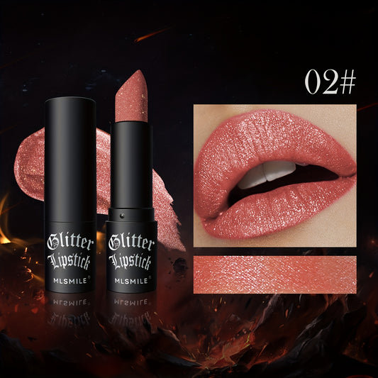 Glitter Sparkling Lipstick Metallic Finish Lip Makeup for Women