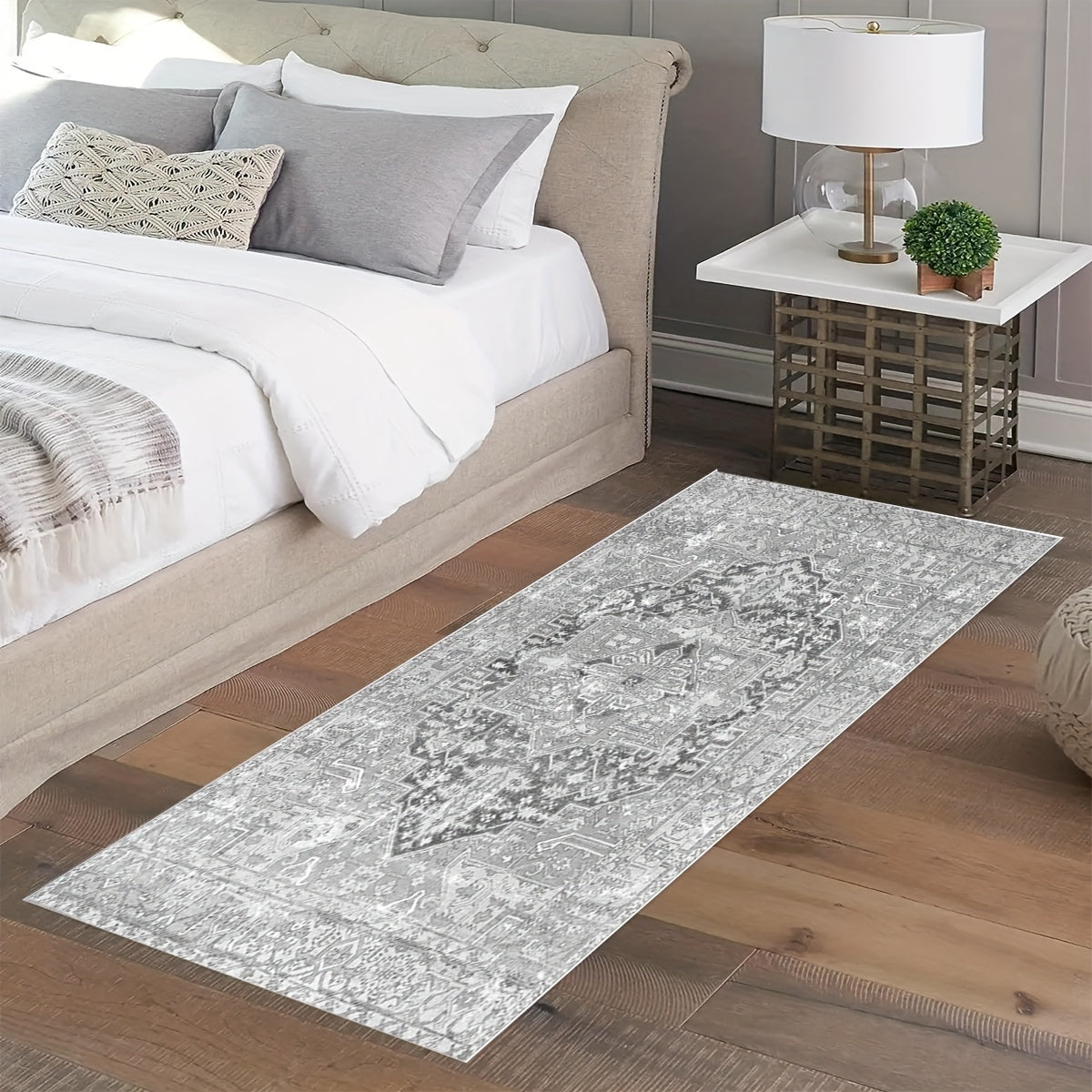 Soft Persian Runner Rug Vintage Shaggy Non Slip Entryway Mat Washable