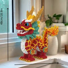5000pcs Great Wall Dragon Family Building Block Puzzle Ornament