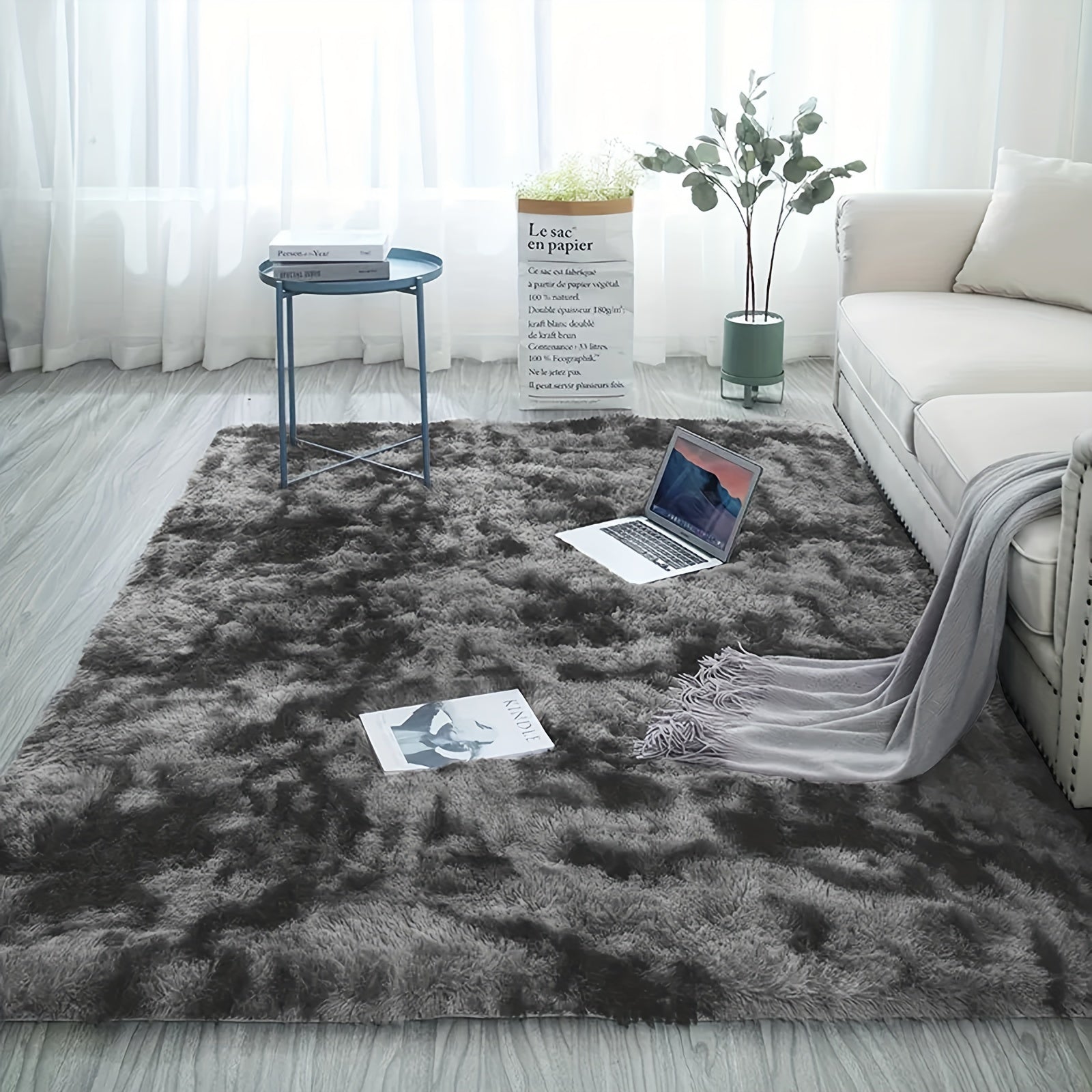 Soft Shaggy Tie Dye Area Rugs for Living Room Bedroom 3'x5'