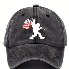 Casual Washed Cotton Baseball Cap Letter Printed Sun Protection Hat