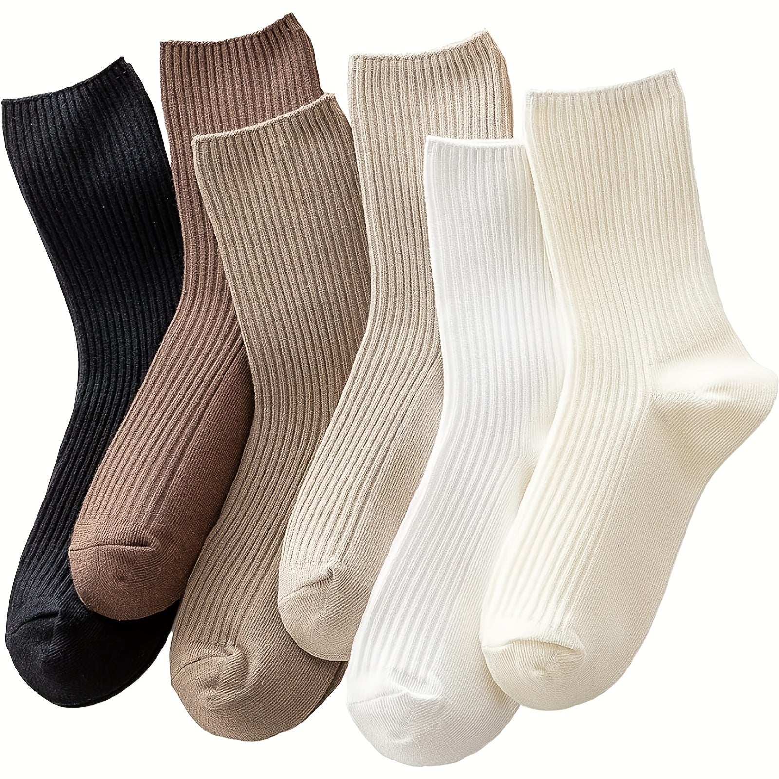 6 Pairs Casual Cotton Socks Men Women