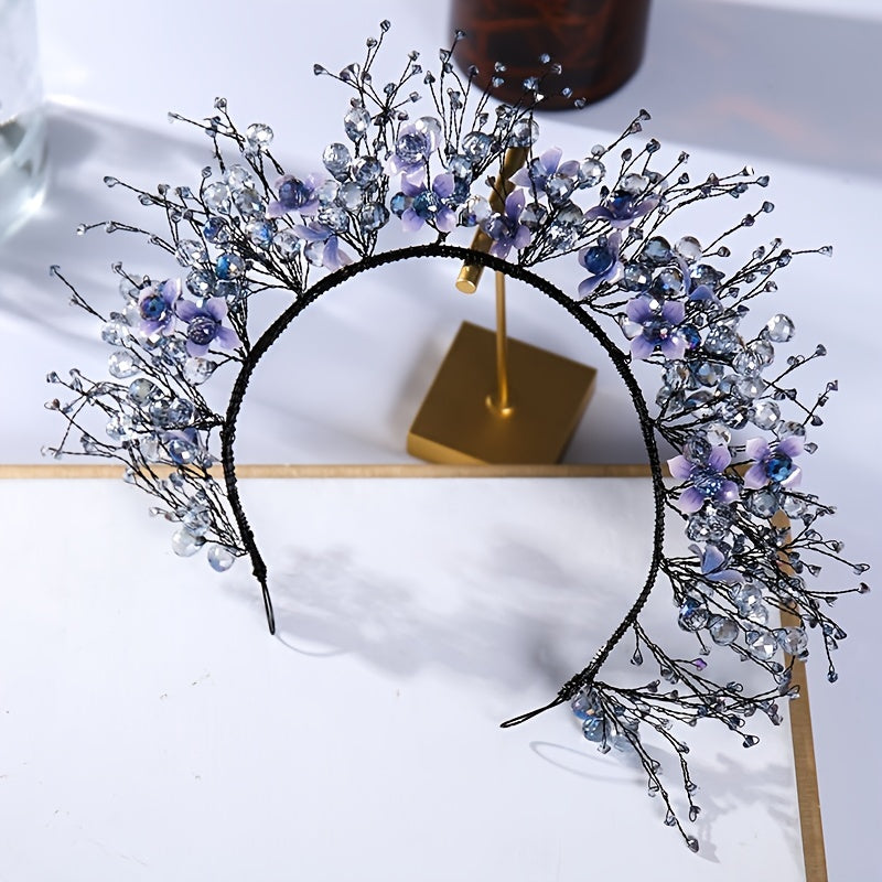 Bride Crystal Hair Band Headwear Wedding Dress Accessories