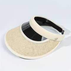 Straw Visor Hat Casual Lightweight Sun Hat UV Protection