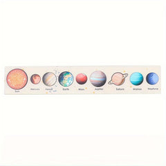 Wooden Solar System Puzzle Matching Board Educational Toy