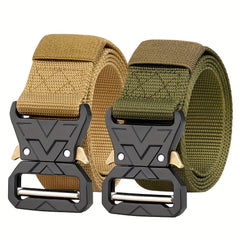 Men's Tactical Belt Quick Release Buckle Thickened Nylon for Outdoor Work