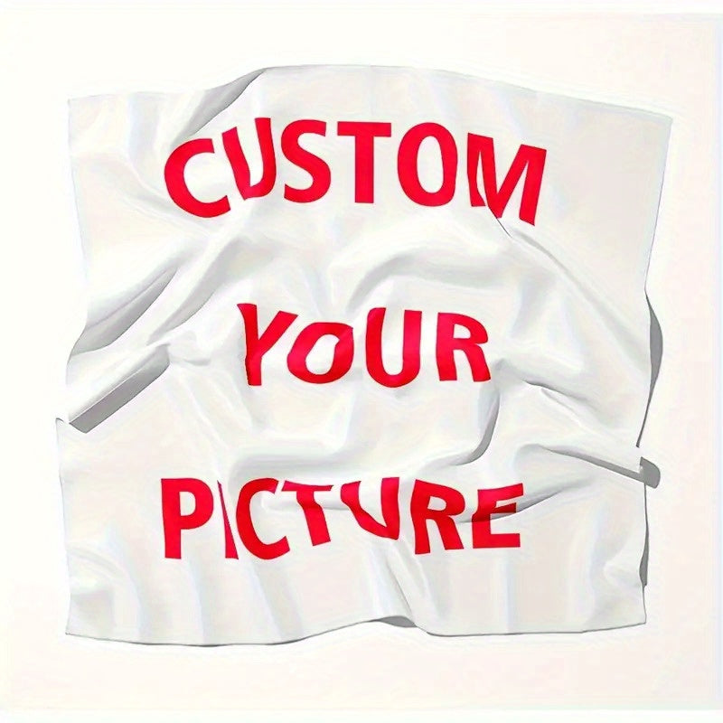 Customizable Pattern Photo Silk Scarf Unisex Handkerchief