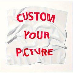 Customizable Pattern Photo Silk Scarf Unisex Handkerchief