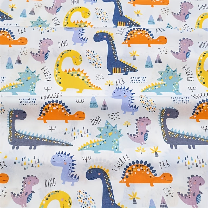 8pcs Dinosaur Cotton Fabric Set 19.6x19.6 Quilting Craft Precut Square Sheet