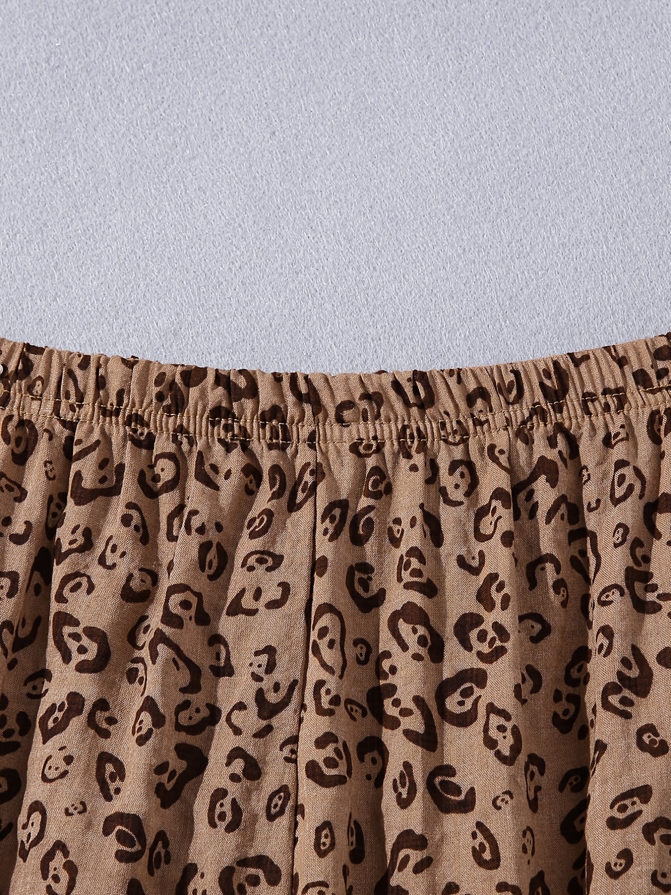 Leopard Print Elastic Waist Pants for Girls