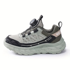 Boy's Chunky Shoes Rotating Buckle Non Slip Sneakers For Outdoor Activities