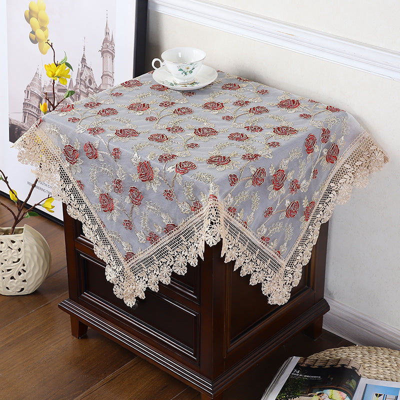 Lace Embroidery Table Cloth for Home Weddings and Parties