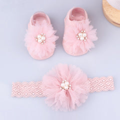 Cute Baby Headband & Socks Set - 2 Pack