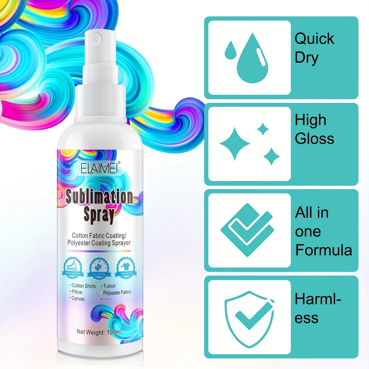 DIY Cotton Fabric Sublimation Coating Spray Self Drying Baking Coating Liquid
