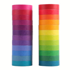 2m Solid Rainbow Printed DIY Washi Tape School Office Supplies