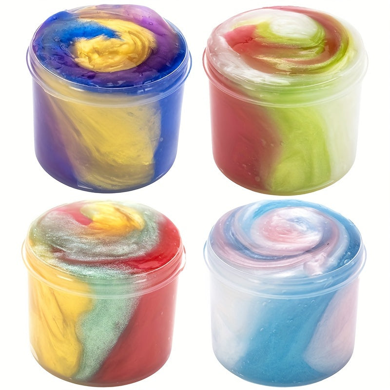 70ml Colorful Crystal Slime Putty Toy Set Non Toxic Pearlized Bouncy Mud