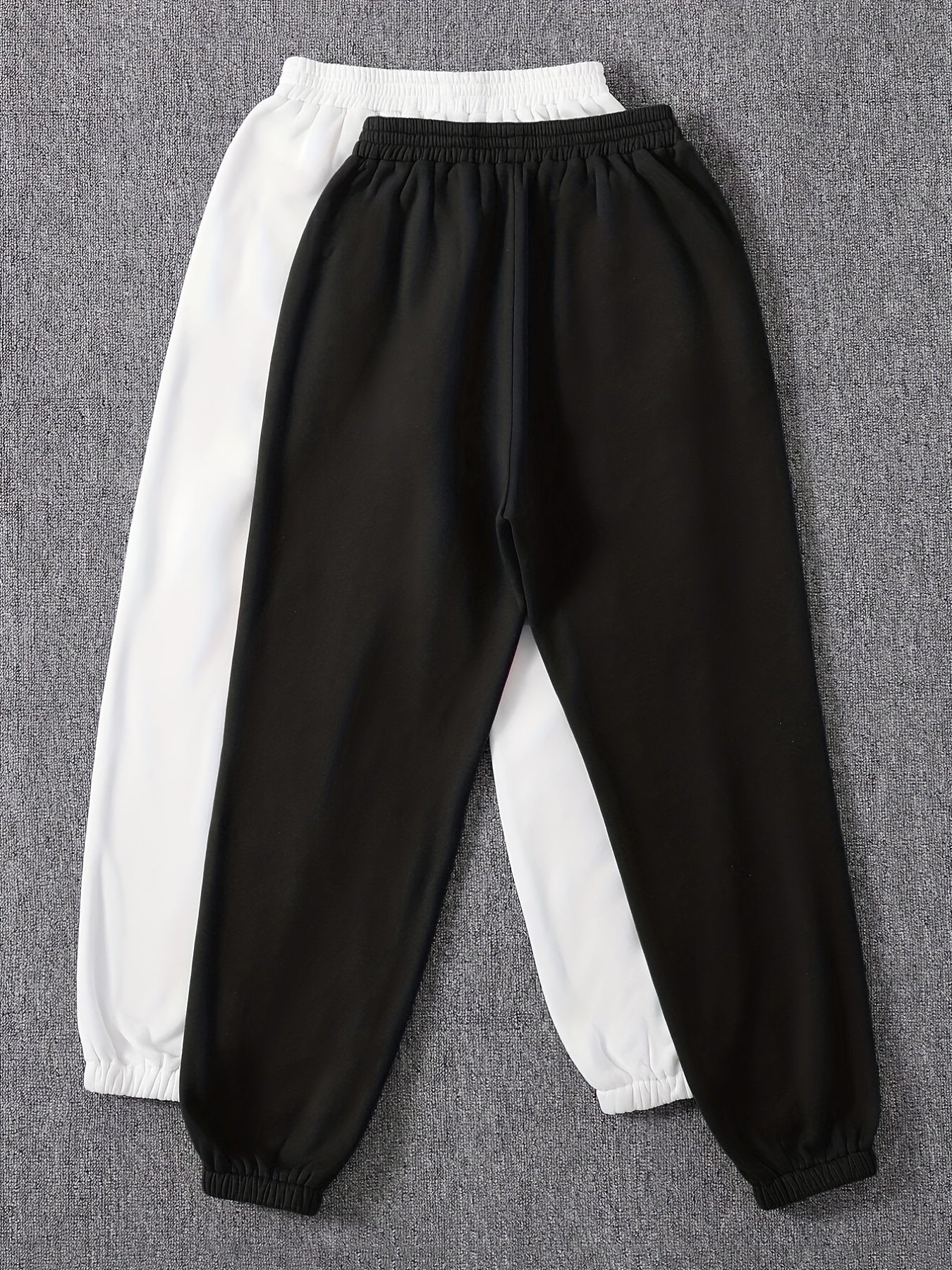 2-Pack Mixed Elastic Waist Joggers for Women's Spring & Fall Casual Wear