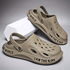 Men's Alphabet Lightweight Clogs Non Slip Garden Shoes Summer